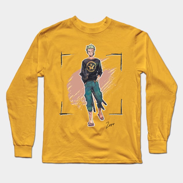 Roronoa Zoro Long Sleeve T-Shirt by Next Graffics